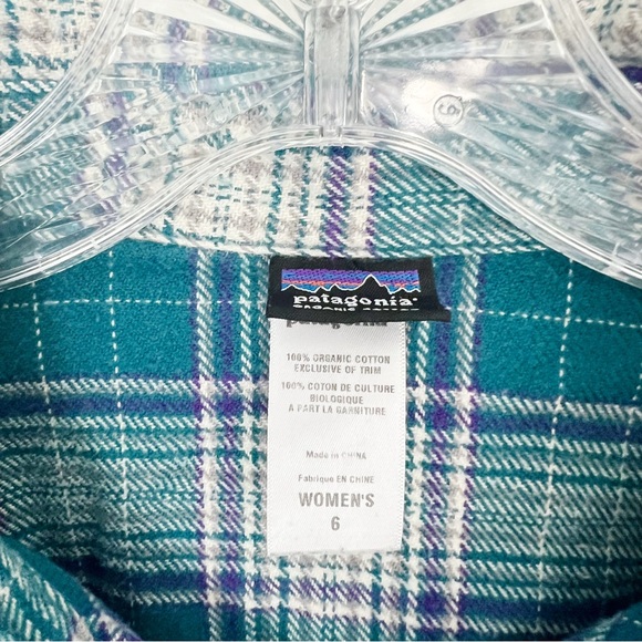 Patagonia W’s Roustabout Shirt Wintergarden Ozonic Green Size 6 Pullover - Picture 6 of 6
